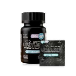 Limitless Black Edition 7-Hydroxymitragynine Chewable Tablets Cotton Candy 50mg